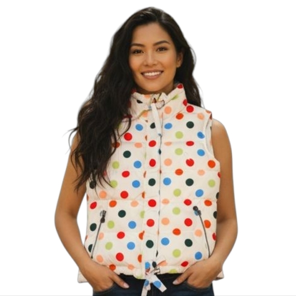 Authier Women’s Puffy Vest Made in Italy Zip Up w/ Snap Closures High Neck Sz 6 - Picture 16 of 16